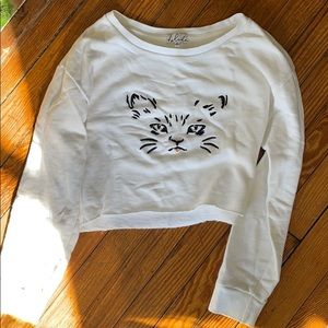 Cropped cat sweatshirt
